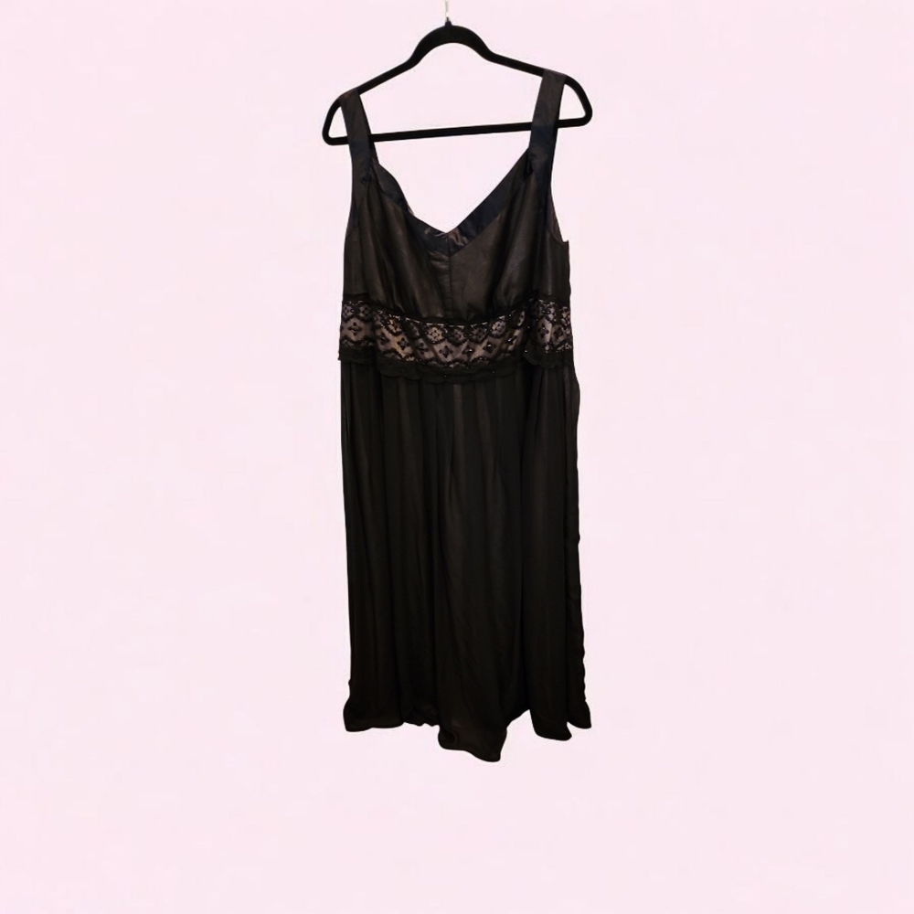 Robbie Bee Signature Black and Cream Dress 24W